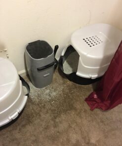 Litter Genie Plus Pail (Silver) | Cat Litter Box Waste Disposal System for Odor Control | Includes 1 Square Refill Bag 37 713AolWX0L