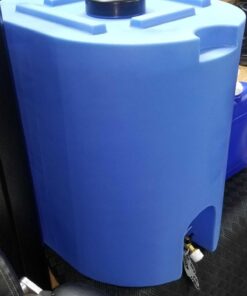 Blue 55 Gallon Water Storage Tank by WaterPrepared - Emergency Water Barrel Container with Spigot for Emergency Disaster Preparedness - Stackable- Includes 5 Year Water Treatment 15 713BN1RwCxL