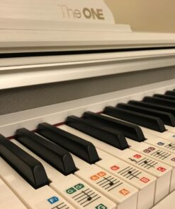 The ONE Digital Piano with Lighted-up Teaching Keys, Piano Keyboard 88 Keys with Hammer Action for Beginner/Professional, Full Size Weighted Keyboard with Piano Stand/3-Pedal Unit/APP, White PLAY 26 713BO6hqfiL