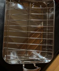 Cuisinart Multiclad Pro Triple Ply Stainless Cookware 16-inch Roasting Pan Skillet, Rectangular Roaster w/Rack 20 713Bnv8w8WL