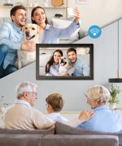 Digital Picture Frame 15.6 Inch Large Digital Photo Frame with 1920 * 1080 IPS Full HD Touchscreen, Humblestead 32GB WiFi Smart Frame Share Photos and Videos via AiMOR App, Wall Mountable 15.6 Inch Touch Screen 11 713Br99U7CL