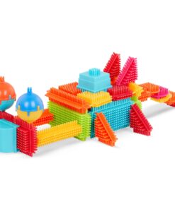 Battat- Bristle Blocks- STEM Interlocking Building Blocks- 80 pc Playset- Reusable Storage Bucket- Developmental Toys for Toddlers & Kids- Big Value Case- 2 Years + 14 713CRAqp9JL