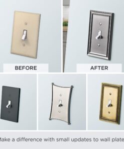 Franklin Brass Paisley Wall Plate, Tumbled Antique Brass Single Duplex Switch Cover, 1-Pack, 64045 20 713CS6x3TAL