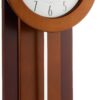Bulova C3383 Avent Pendulum Deco Wall Clock, 18", Walnut/Mahogany 7 713CV4lW7L