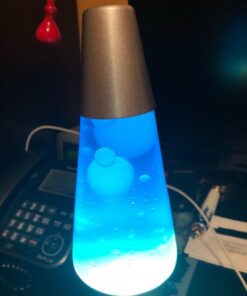 Lava Lite 1953 Silver Base Lamp with White Wax in Blue Liquid, 11.5", White Wax/Blue Liquid/Silver Base White / Blue / Silver 30 713CWJdrVqL