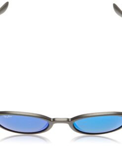 Ray-Ban Rb4237 Round Sunglasses Matte Dark Grey/Grey Mirror Blue 50 Millimeters 7 713CpIbvDL