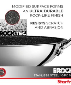 Starfrit "The Rock" Stainless Steel 10 Piece Set 034611-001-0000 8 713D1B3v3LS