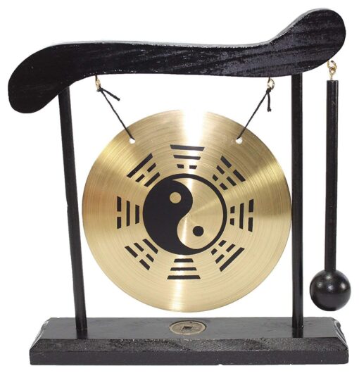 Zen Table Gong Taiji Symbol Feng Shui Meditation Desk Bell Home Decor Housewarming Congratulatory Blessing Gift