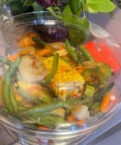 OVENTE 2 Tier Electric Food Steamer for Cooking Vegetables, Stainless Steel Base, Stackable and Dishwasher Safe Baskets, 400W with Auto Shutoff and 60-Minute Timer, 5 Quart Capacity, Silver FS62S 2-Tier 23 713Dx6kMDAL