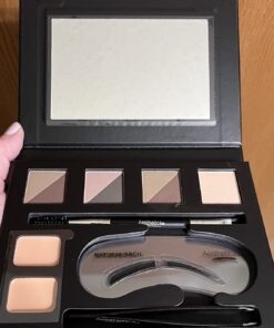 Aesthetica Brow Contour Kit 16-Piece Eyebrow Makeup Palette Set 6 Eyebrow Powders, 5 Eyebrow Stencils, Spoolie/Brush Duo, Tweezers, Eye Brow Wax, Highlighter - Unique Gifts For Women For Her Birthday 42 713DztJZnEL