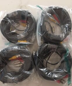 ABLEGRID® 4 Pack 100ft bnc Video Power Cable Security Camera Cable Wire Cord for CCTV dvr Surveillance System (Included 2X BNC to RCA connectors with Each Cable) 18 713ER5MYJXL
