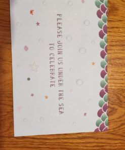 WERNNSAI Mermaid Party Invitations - 20 Set Magical Glitter Fill in Mermaid Invitations with Envelopes for Kids Girls Birthday Baby Shower Wedding Pool Mermaid Themed Party Supplies Mermaid-A 51 713FMVMSJfL