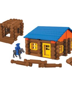 LINCOLN LOGS – Oak Creek Lodge – 137 Pieces - Real Wood Logs-Ages 3+ - Best Retro Building Gift Set for Boys/Girls – Creative Construction Engineering – Top Blocks Game Kit - Preschool Education Toy Classic 22 713FjQG97QL