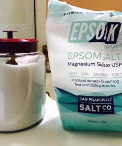 Epsoak Epsom Salt 19 lb Resealable Bulk Bag, Magnesium Sulfate USP. Unscented, Made in The USA, Cruelty-Free Certified 19 Pound (Pack of 1) 35 713FymNlaKL 1