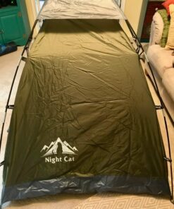 Night Cat Upgraded Backpacking Tents 1 2 Persons Easy Clip Setup Camping Tent Adults Scouts Heavy Rainproof Compact Lightweight Army Green 1 Person(7x3.8x3.8ft) 72 713GDqYaMKL
