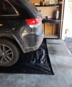 AutoFloorGuard AFG7918 MidSize Heavy Duty Garage Floor Mat for Under Car for Rain, Ice, and Mud with Stay-Put Corner and Telescoping Squeegee Mid-Size 40 713GJwapiL