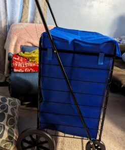 PrimeTrendz TM Jumbo Liner securely to Your shopping cart Using Loop Fasteners. (This Listing is only for The Liner Cover Insert, shopping cart not Included). Blue 6 713GSm6IdLL