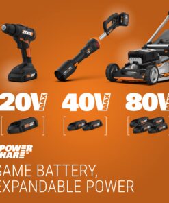 WORX WG162 20V Power Share 12" Cordless String Trimmer & Lawn Edger (Battery & Charger Included) 12 inches 23 713GetDp9L 4