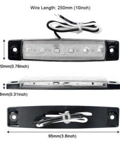 Alternative view of Shangyuan LED Interior Boat Lights, Utility Slim Strip Bar Light Fit Courtesy Lighting Cockpit Lights Navigation Light White (Pack of 2) white 2pcs