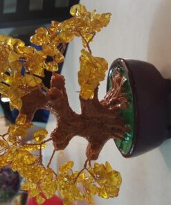 Parma77 Citrine Crystal Tree, Yellow Healing Crystals Gemstone Bonsai Tree Money Tree, Yellow Room Decor Cubicle Office Desk Decor for Women, Feng Shui Wealth and Luck Spiritual Gifts for Women Gold 35 713HJtkcB9L