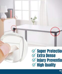 The Hamptons Baby Caring Corner Guards | Premium Clear Corner Protectors | Safety Furniture Bumpers | Long Lasting, Pre-Applied Gel Adhesive | Sharp Corner Cushion 32 713HncKN6ML