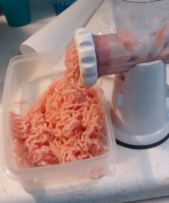 Gideon Hand Crank Manual Meat Grinder Heavy Duty Stainless Steel Blades with Powerful Suction Base Effortlessly Grind Meat, Vegetables, Garlic, Fruits, etc. 42 713IF6MWpL