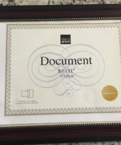 kieragrace KG Kylie Document Frame - 8.5" x 11", Brown with Gold Lining Dark Brown-Kylie Gold Lining 17 713IQOMVNsL