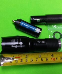 EcoGear FX Complete LED Tactical Flashlight Kit TK120 Flashlight with Rechargeable Battery: High Lumens with 5 Light Modes, Water Resistant, Adjustable Focus Zoom 59 713Ipr6CtKL