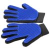 DELOMO Upgrade Pet Grooming Gloves Cat Brushes for Gentle Shedding - Efficient Pets Hair Remover Mittens - Dog Washing Gloves for Long and Short Hair Dogs & Cats & Horses - 1 Pair (Blue) 1A Blue- 1 Pair