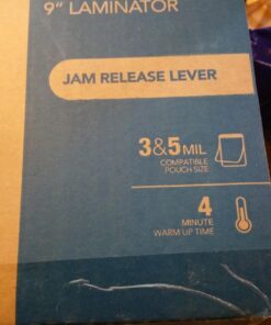 GBC Thermal Laminator Machine, Inspire, 9 Inch, Quick Warm-Up, 3 or 5 Mil, with 5 Standard Laminating Pouches for Home, Office and Classroom, Black (1701857) Frustration-Free Packaging 41 713Je24WjIL