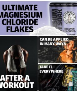 Coach Soak: Recovery Bath Soak - Absorbs Faster Than Epsom Salt Bath Soak for Pain – Rejuvenating Post Workout Magnesium Flakes -21 Minerals, Essential Oils & Bath Salts (Calming Lavender) Calming Lavender 3 Pound (Pack of 1) 27 713Jv9acPL