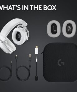 Logitech G PRO X 2 Lightspeed Wireless Gaming Headset: Detachable Boom Mic, 50mm Graphene Drivers, DTS:X Headphone 2.0—7.1 Surround, Bluetooth/USB/3.5mm Aux, for PC, PS5, PS4, Nintendo Switch - White Generation 2 19 713K52qalRL