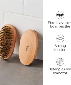 Diane Reinforced Boar Bristle Military Wave Brush for Men and Barbers – Hard Bristles for Thick to Coarse Hair – Use for Detangling, Smoothing, Wave Styles, Restore Shine and Texture 7 713K8AwR7dL
