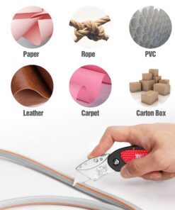 WORKPRO Folding Utility Knife Set Quick Change Blade, Back-lock Mechanism 3-piece with 10-piece Extra Blades 23 713KI6bYIIL