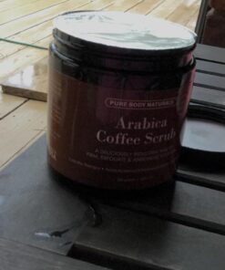 Arabica Coffee Body Scrub Exfoliator - Loaded with Caffeine for Cellulite and Stretch Marks | Exfoliating Skin on Face, Hand, Foot, Butt - Coffee Scrub for Women by Pure Body Naturals, 12 Ounce 63 713KOK63NwL
