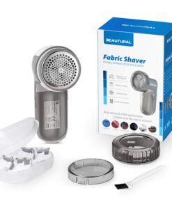 BEAUTURAL Fabric Shaver and Lint Remover, Sweater Defuzzer with 2-Speeds, 2 Replaceable Stainless Steel Blades, Battery Operated, Remove Clothes Fuzz, Lint Balls, Pills, Bobbles Gray Standard 38 713KSvXwgbL