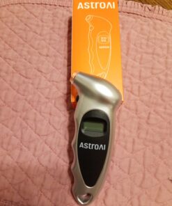 AstroAI Digital Tire Pressure Gauge 150 PSI 4 Settings for Car Truck Bicycle with Backlight LCD and Non-Skid Grip Car Accessories, Silver (1 Pack) Small 1 24 713L5xbnjGL