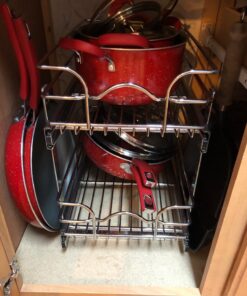 Rev-A-Shelf - 5WB2-1218-CR - 12 in. W x 18 in. D Base Cabinet Pull-Out Chrome 2-Tier Wire Basket 12 in. 19 713L723s3BL