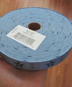 Blue Single Roll Raffle Tickets W/Star, 2000 Tickets 6 713MOfnAPRL