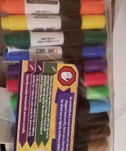June Gold 39 Assorted Colored Dry Erase Whiteboard Markers, 13 Unique Colors, Chisel Tip, Low Odor, Comfortable Grip & Vivid Lines 39 Colored Chisel Tip Markers 22 713MdG5wfL