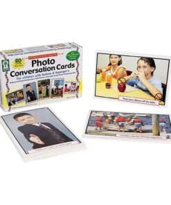 Photo Conversation Cards—Social Emotional Flash Cards For Children With Autism and Aspergers, Behavioral and Communication Skills Practice, Educational Games for Kindergarten+ (90 pc) 7 713NZhc2hEL