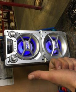 Portable Speaker with Bluetooth, Connect to iPhone, iPad or Android, Double Subwoofer Heavy Bass, Perfect for Events, Silver 5 713NfS2laQL