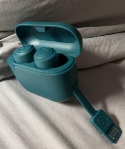 JLab Go Air Pop True Wireless Bluetooth Earbuds + Charging Case, Teal, Dual Connect, IPX4 Sweat Resistance, Bluetooth 5.1 Connection, 3 EQ Sound Settings Signature, Balanced, Bass Boost 36 713OhY1WLAL