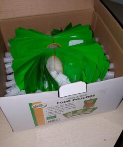 Disposable 6oz Baby Food Storage Pouch Containers, 48 Pack- Write What You Want Squeezable Pouches- Make Homemade Organic Food for Babies/Toddlers- Works with Most Filling Stations Including Infantino 48 Count (Pack of 1) 8 713PLq4XP4L