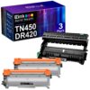 E-Z Ink (TM Compatible Toner Cartridge and Drum Unit Replacement for Brother TN450 TN420 DR420 to use with HL-2270DW HL-2280DW HL-2230 HL-2240 MFC-7360N MFC-7860DW 2840 2940 (2 Toner 1 Drum) 3 Pack 3 713Pz1wWJ1L