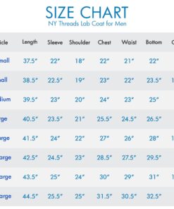 NY Threads Professional Lab Coat for Men, Full Sleeve Poly Cotton Long Medical Coat White Large 17 713Q0gfS1LL