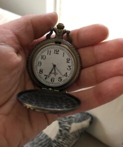 Train Copper Dangle Pendant Quartz Pocket Watch 32 713Q403sStL