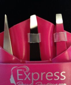 Express Beauty Boutique Tweezers 3pcs Set Pink Case Professional Quality Stainless Steel Precision Eyebrow Tweezer for Ingrown Hair Shaping Eyebrows. 43 713RutFgx2L