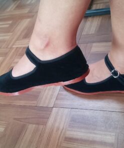 Shoes 18 Womens Cotton China Doll Mary Jane Shoes Ballerina Ballet Flats Shoes 9 118 Black Micro Suede 7 713S31ZGVnL