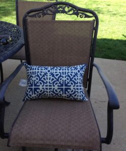 Greendale Home Fashions Rectangle Outdoor Accent Pillows, Indigo, Set of 2 26 713SGShzuSL